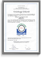 Gütezeichen Kanalbau